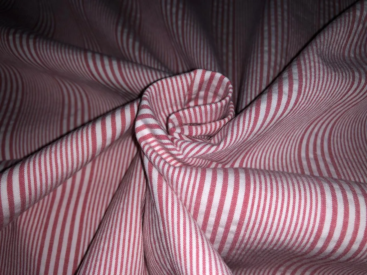 100% Cotton  Seer Sucker fabric available in 2 styles white abstract and red , white stripe