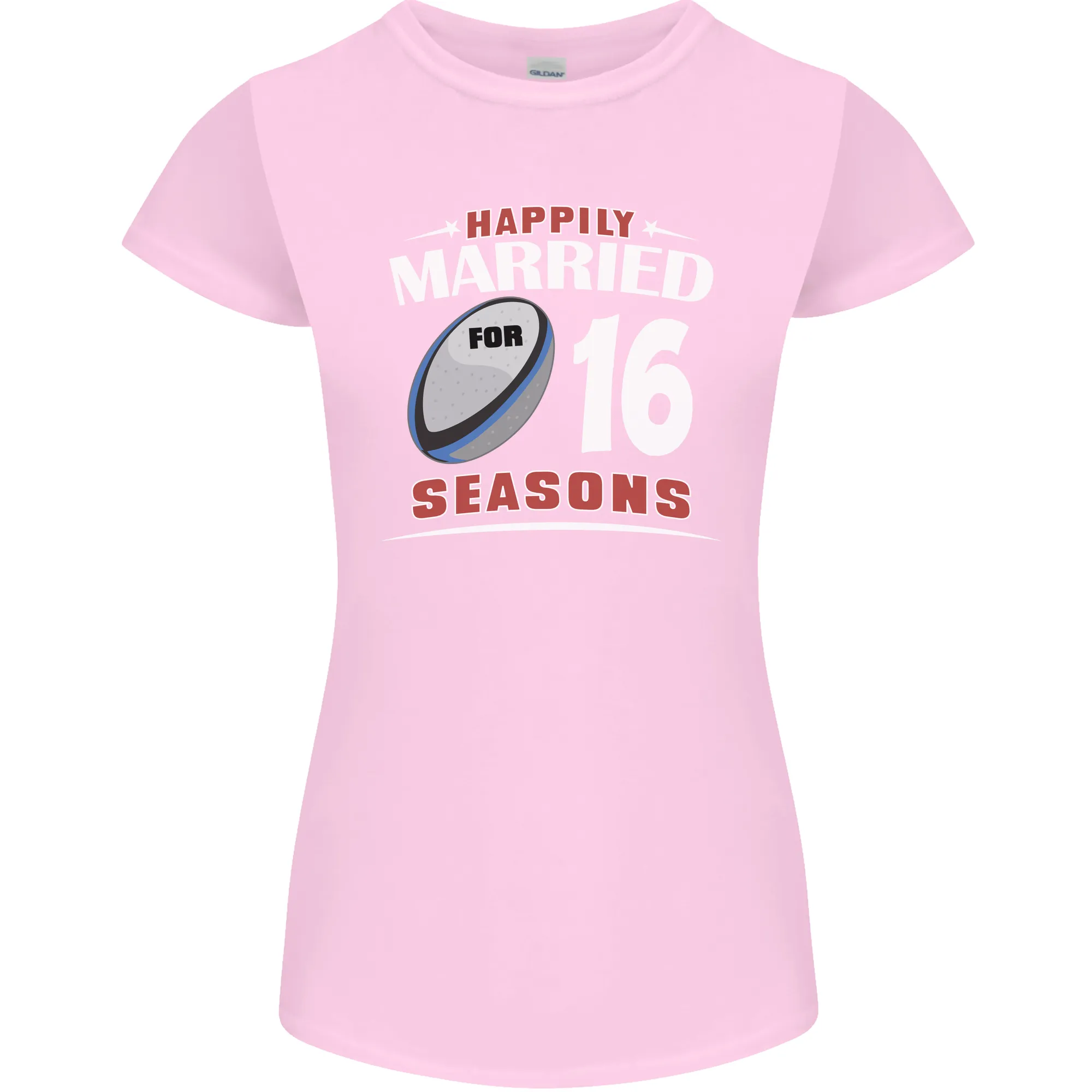 16 Year Wedding Anniversary 16th Rugby Womens Petite Cut T-Shirt