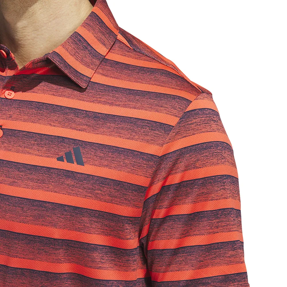 adidas 2-Colour Stripe Polo Shirt - Collegiate Navy/Bright Red