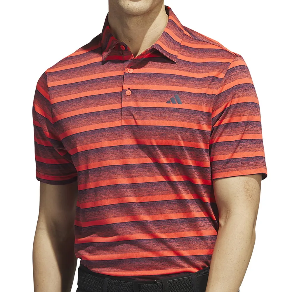 adidas 2-Colour Stripe Polo Shirt - Collegiate Navy/Bright Red