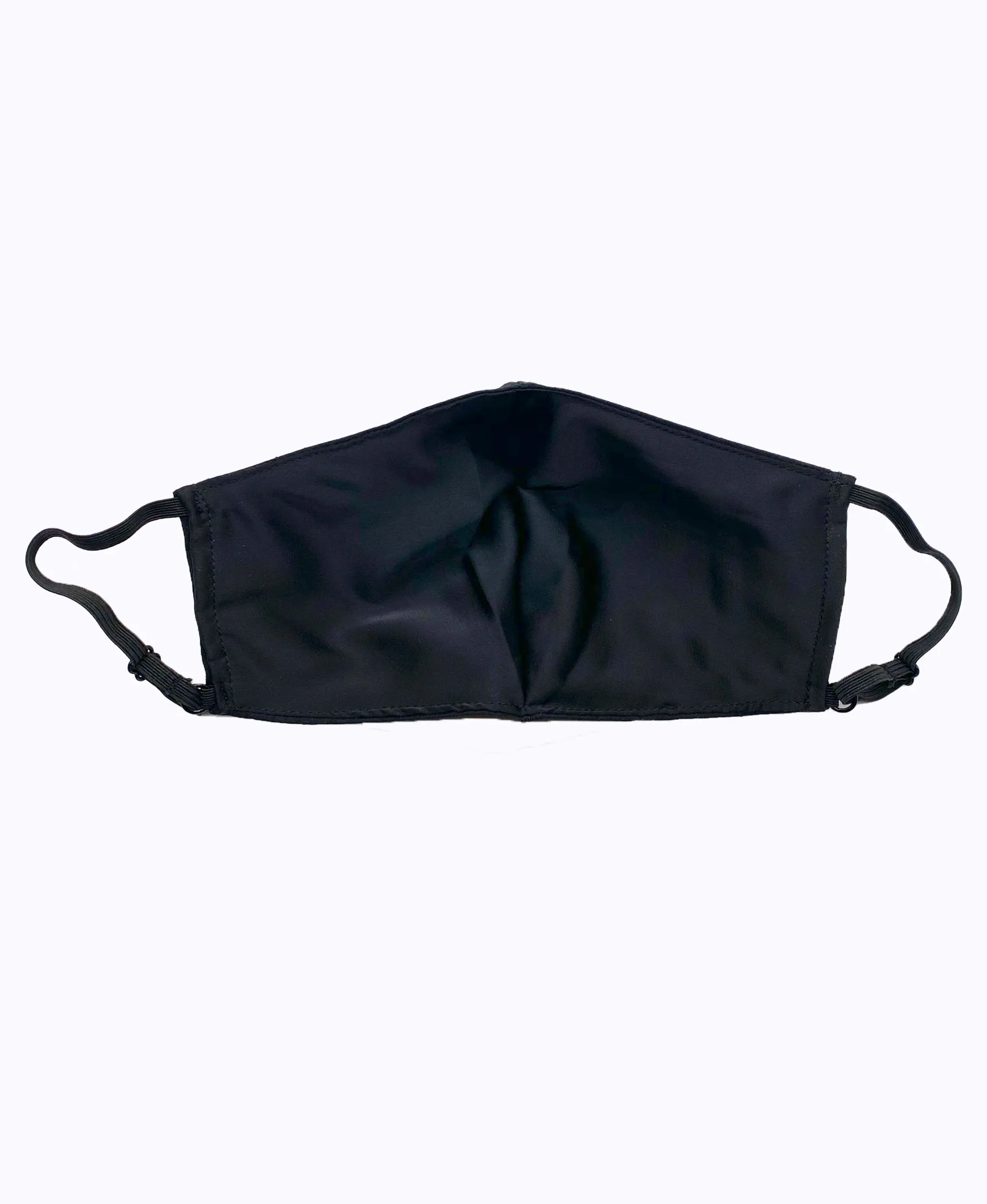 Adjustable Black Lightweight Taffeta Mask