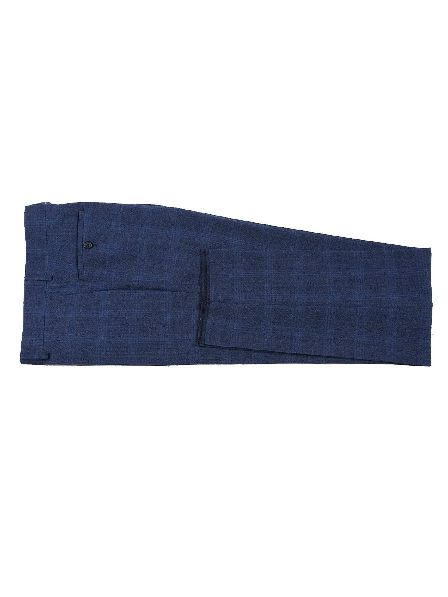 Airforce Blue Plaid Wool Suit