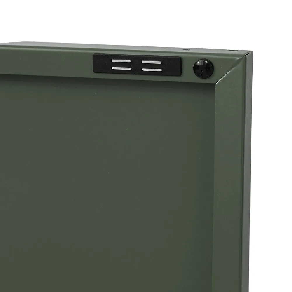 ArtissIn Base Metal Locker Storage Shelf Organizer Cabinet Buffet Sideboard Green