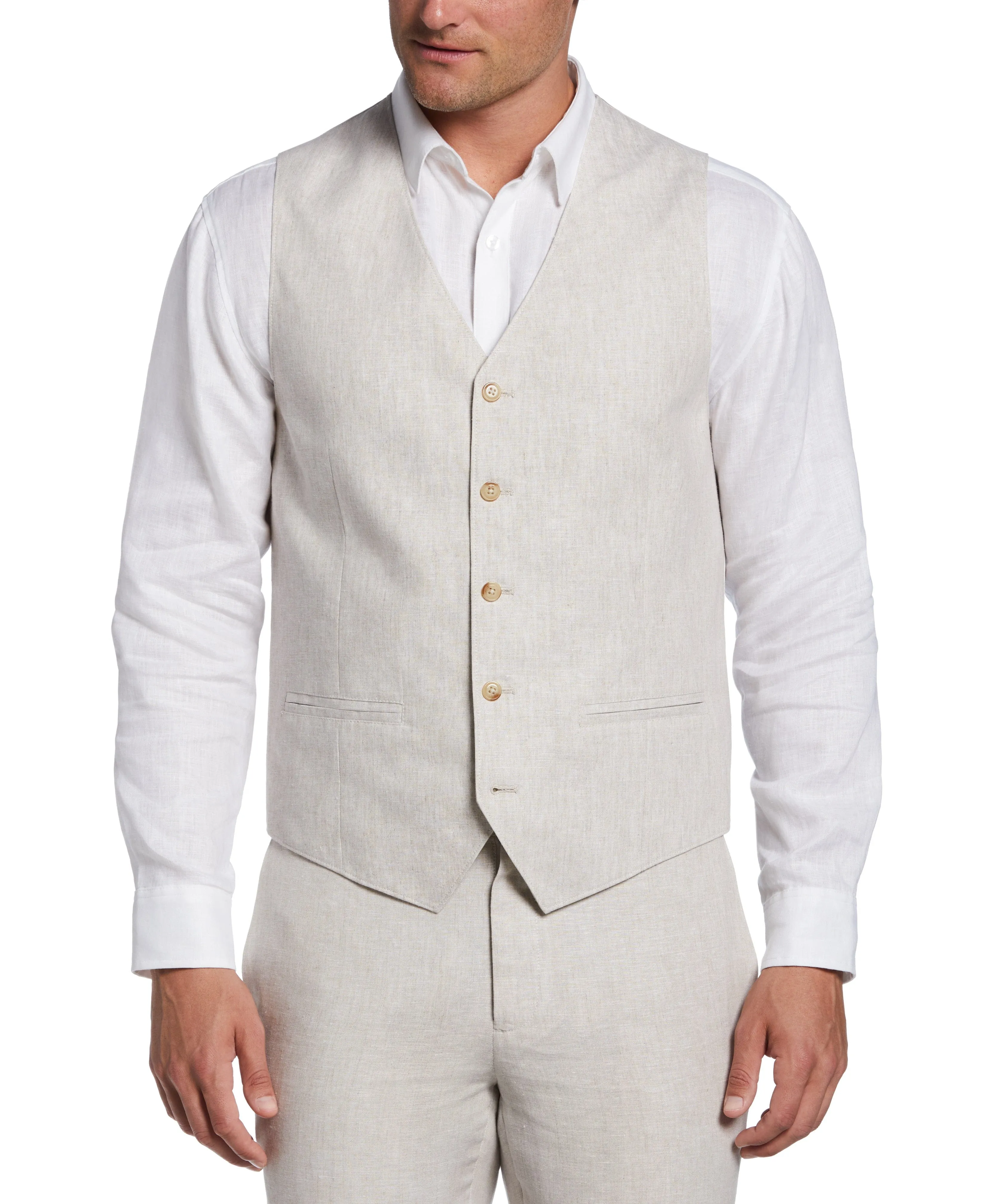 Big & Tall Delave Linen Vest