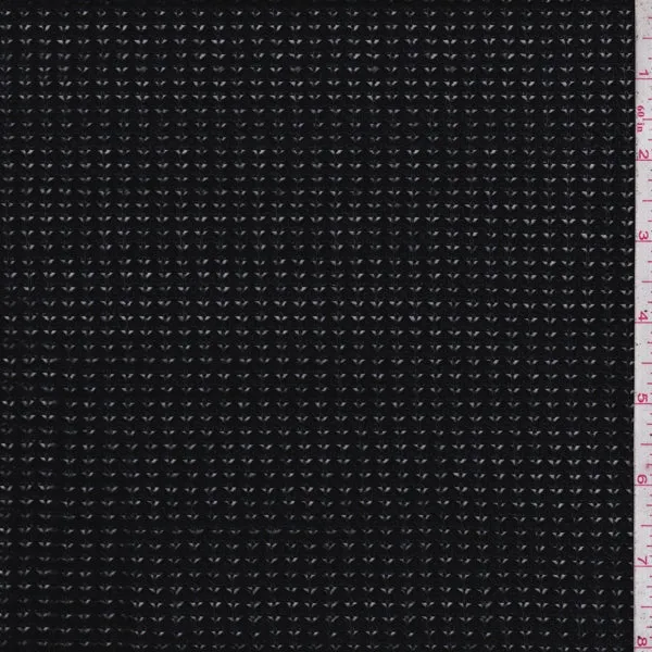 Black Waffle Knit Fabric