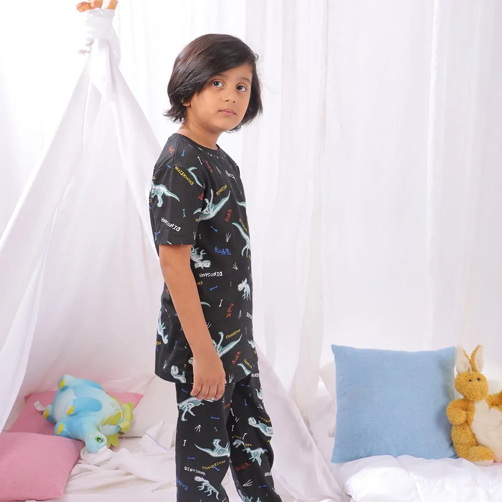 Boys Nightwear Dino Roar - BLACK