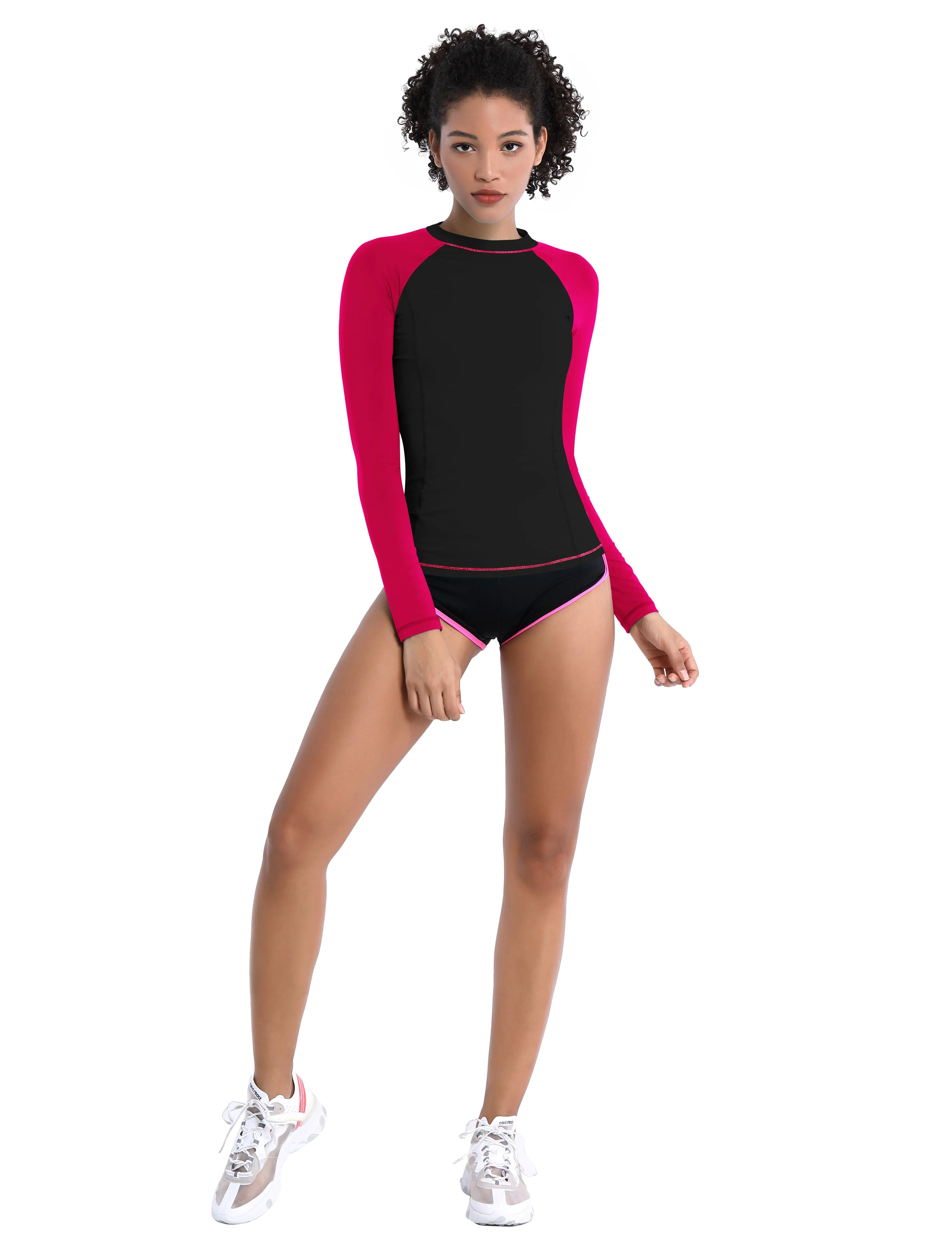 BUBBLELIME 84P/16S Long Sleeve Rashguard for Women Mix Color