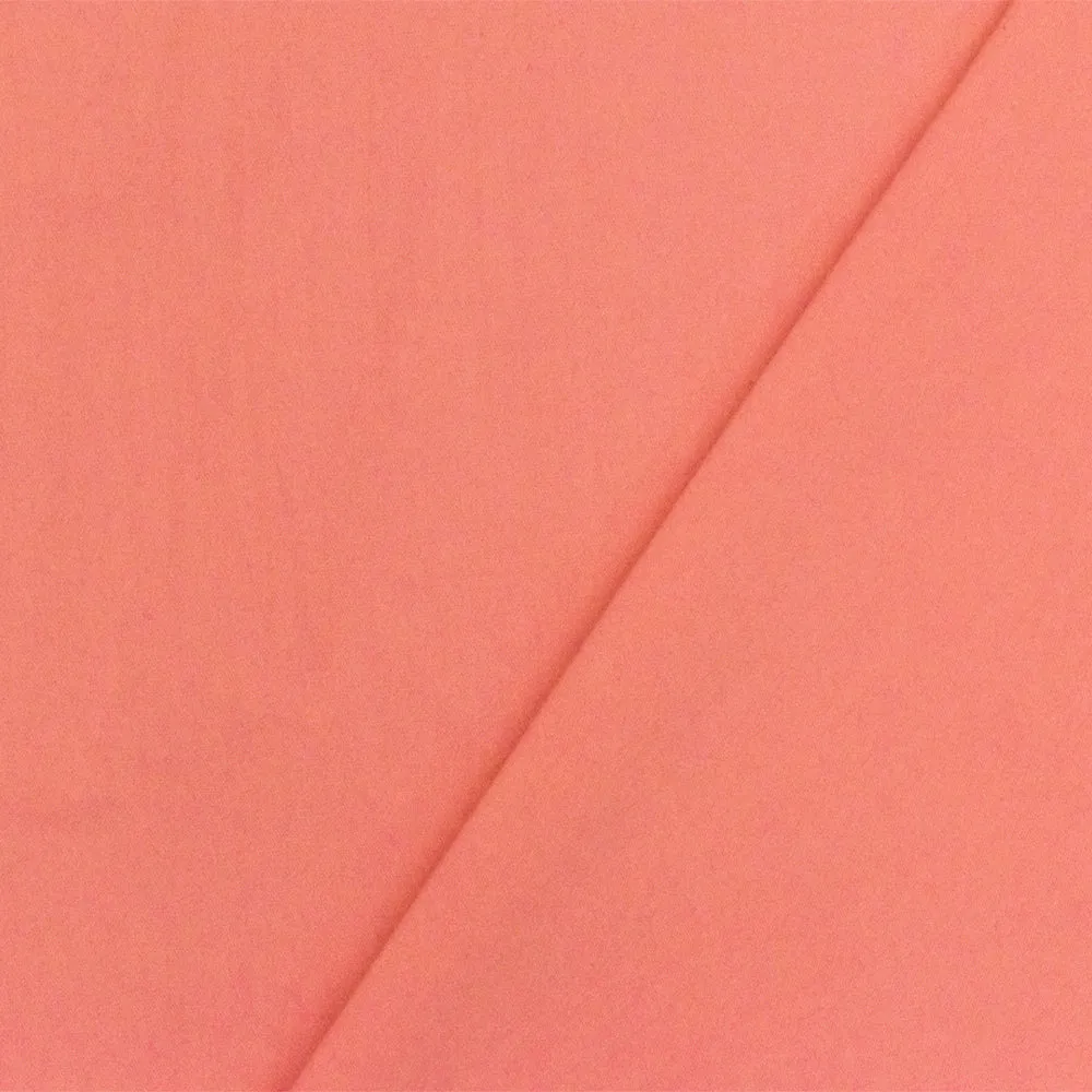 Coral Reef Pink Solid Stretch Cotton Blend Broadcloth Woven Fabric