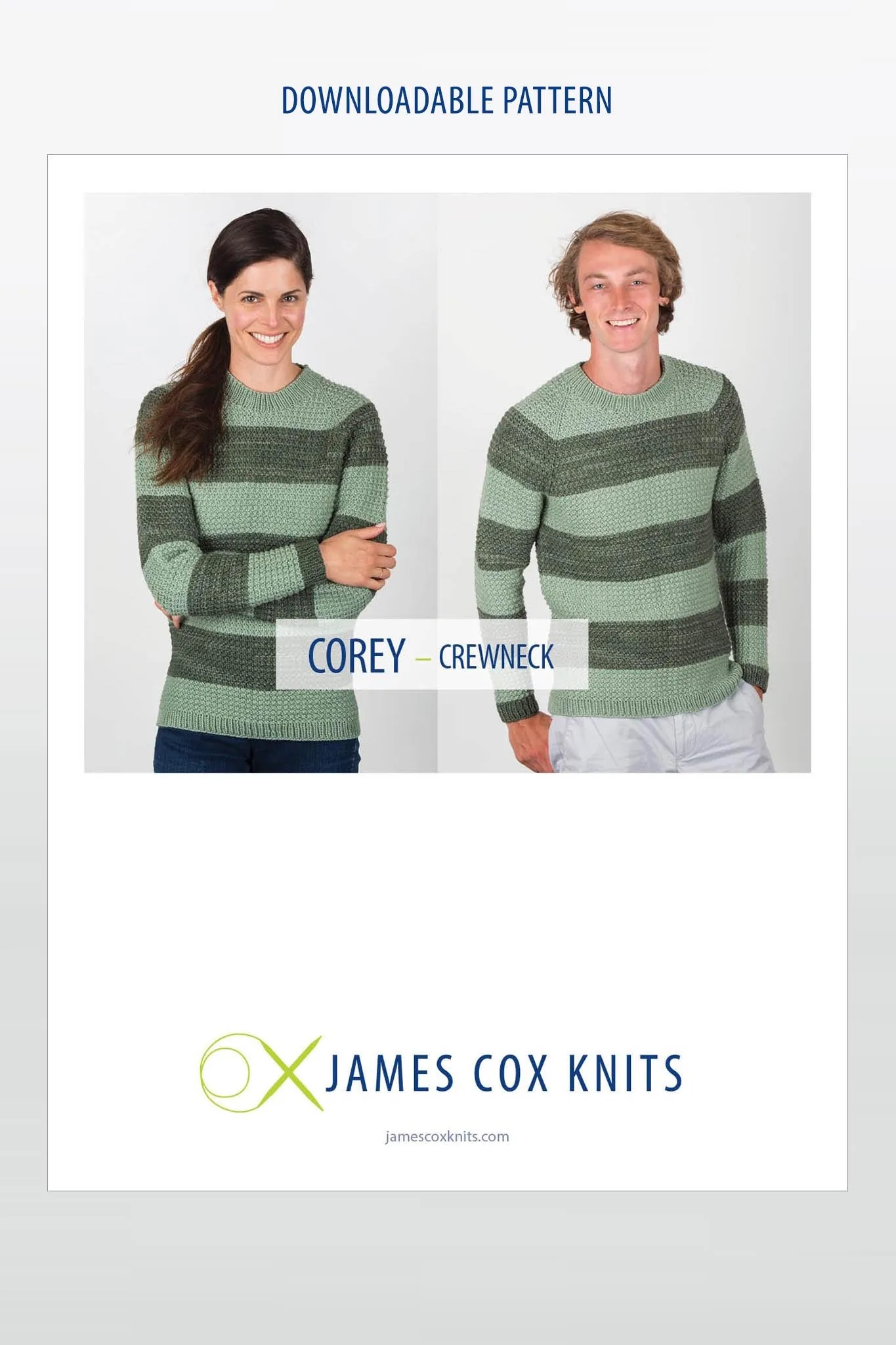 Corey Crewneck Designer Knitting Pattern