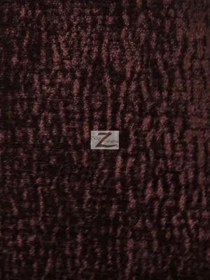 Crushed Chenille Everest Fabric / Passion / Sold By The Yard