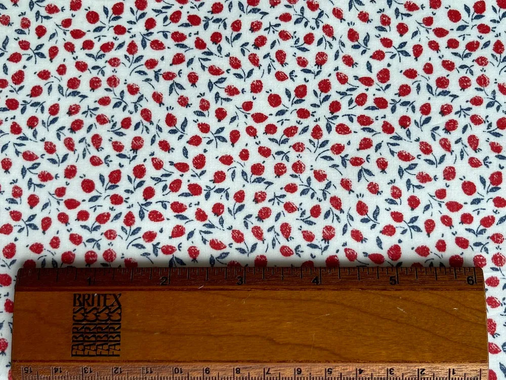 Ed Cherry Red Liberty of London Tana Cotton Lawn (Made in Italy)