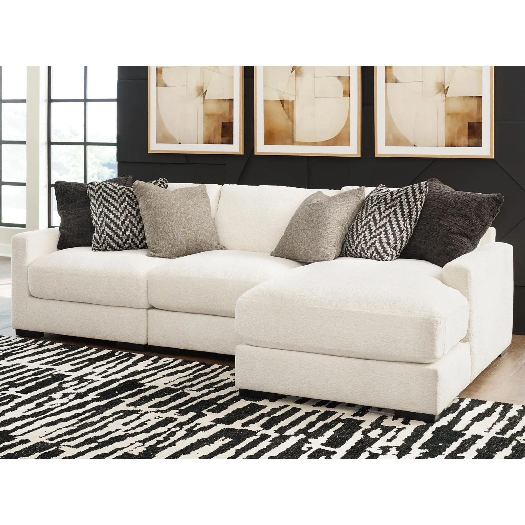 Elissa Court-Exclusive 3 Piece Modular Sectional with Chaise