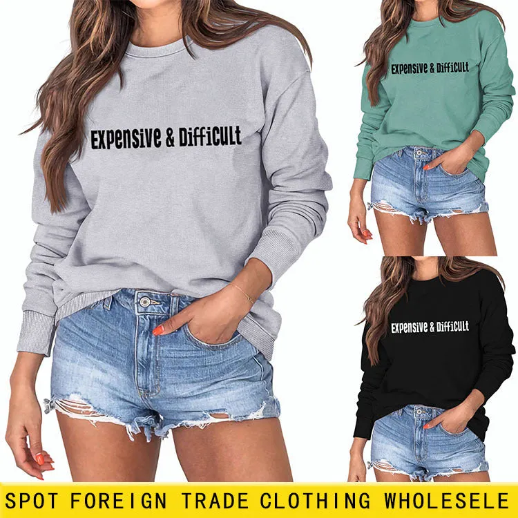 Expensive Difficult Women's Autumn and Winter Bottoming Loose Casual Long-sleeved Sweater