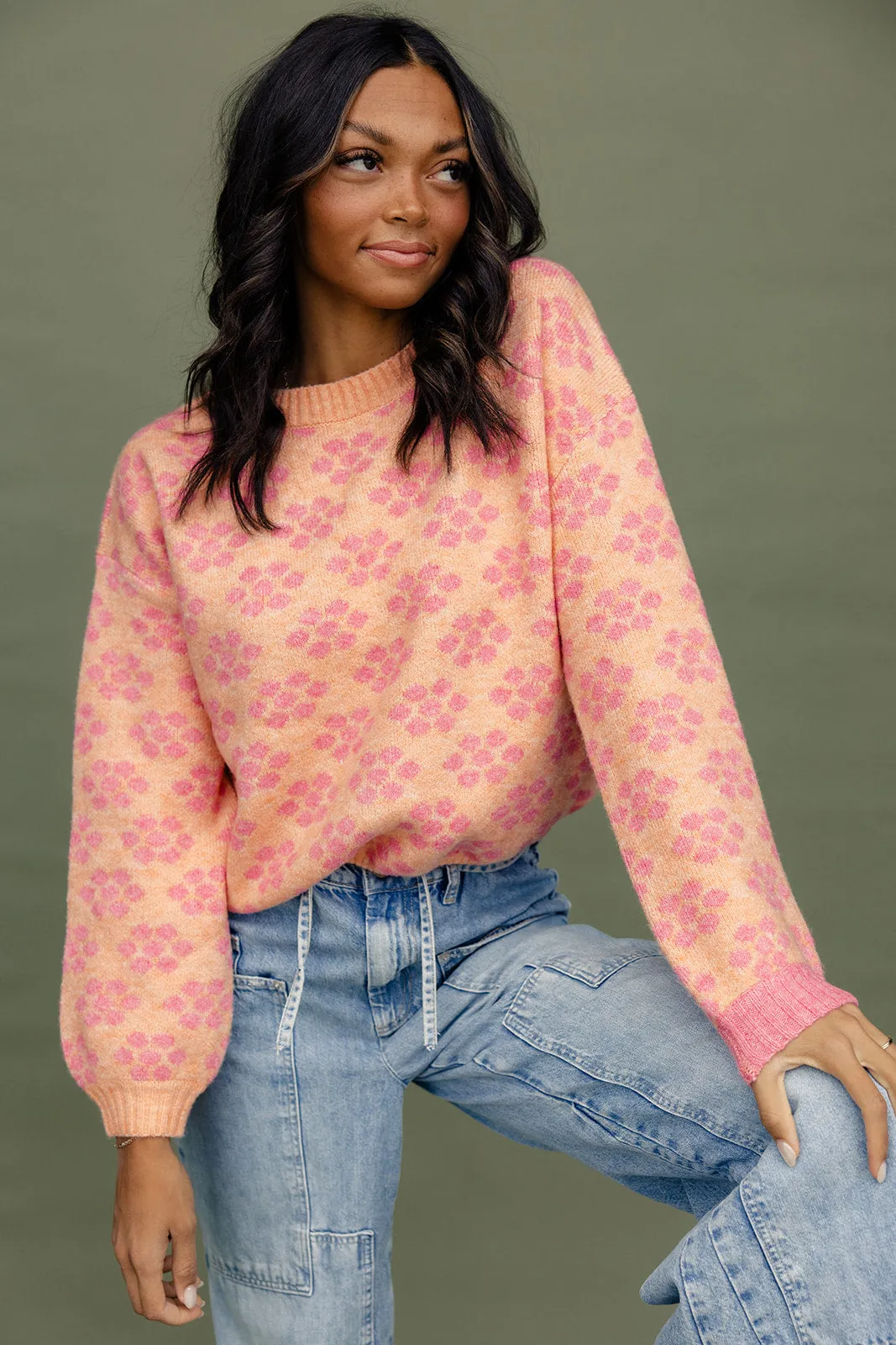 Flip The Script Floral Sweater