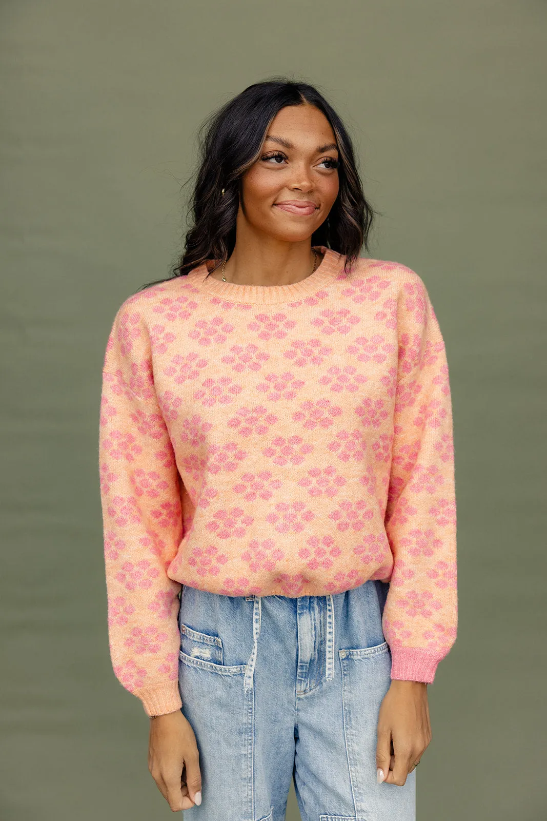 Flip The Script Floral Sweater