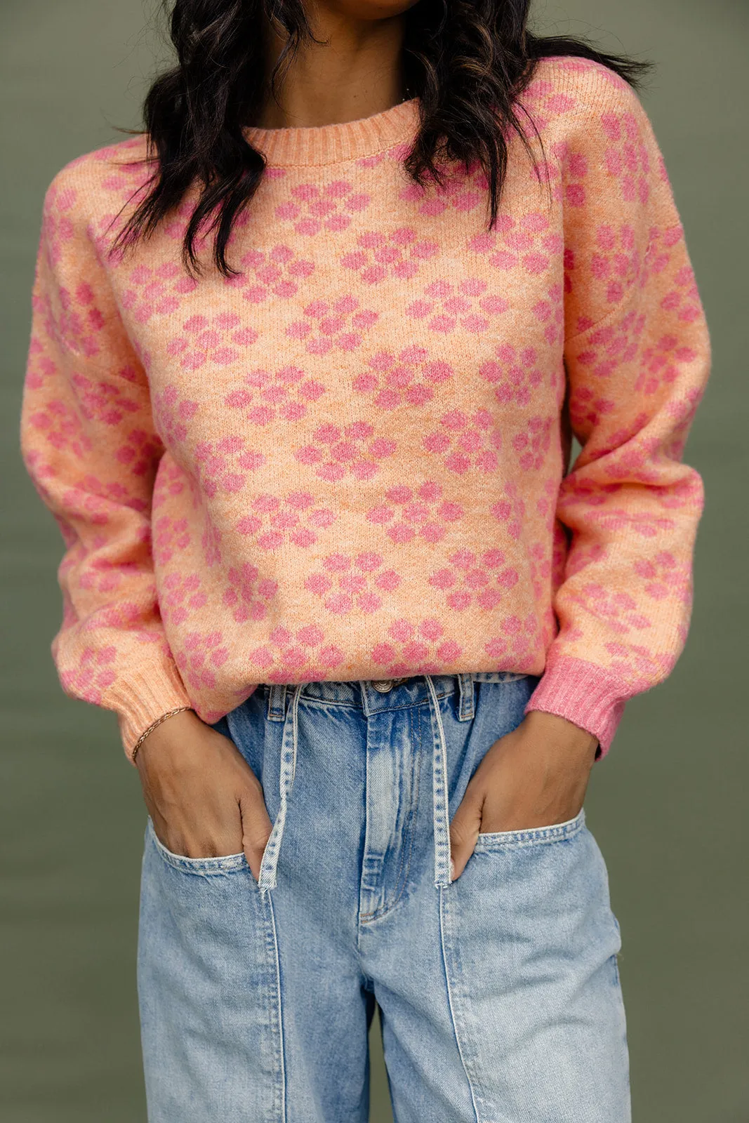 Flip The Script Floral Sweater