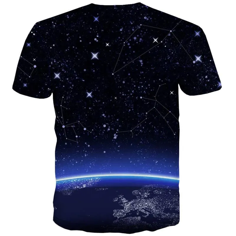 Galaxy T shirts Men Space Shirt Print Universe Tshirts Casual Star T shirts Funny