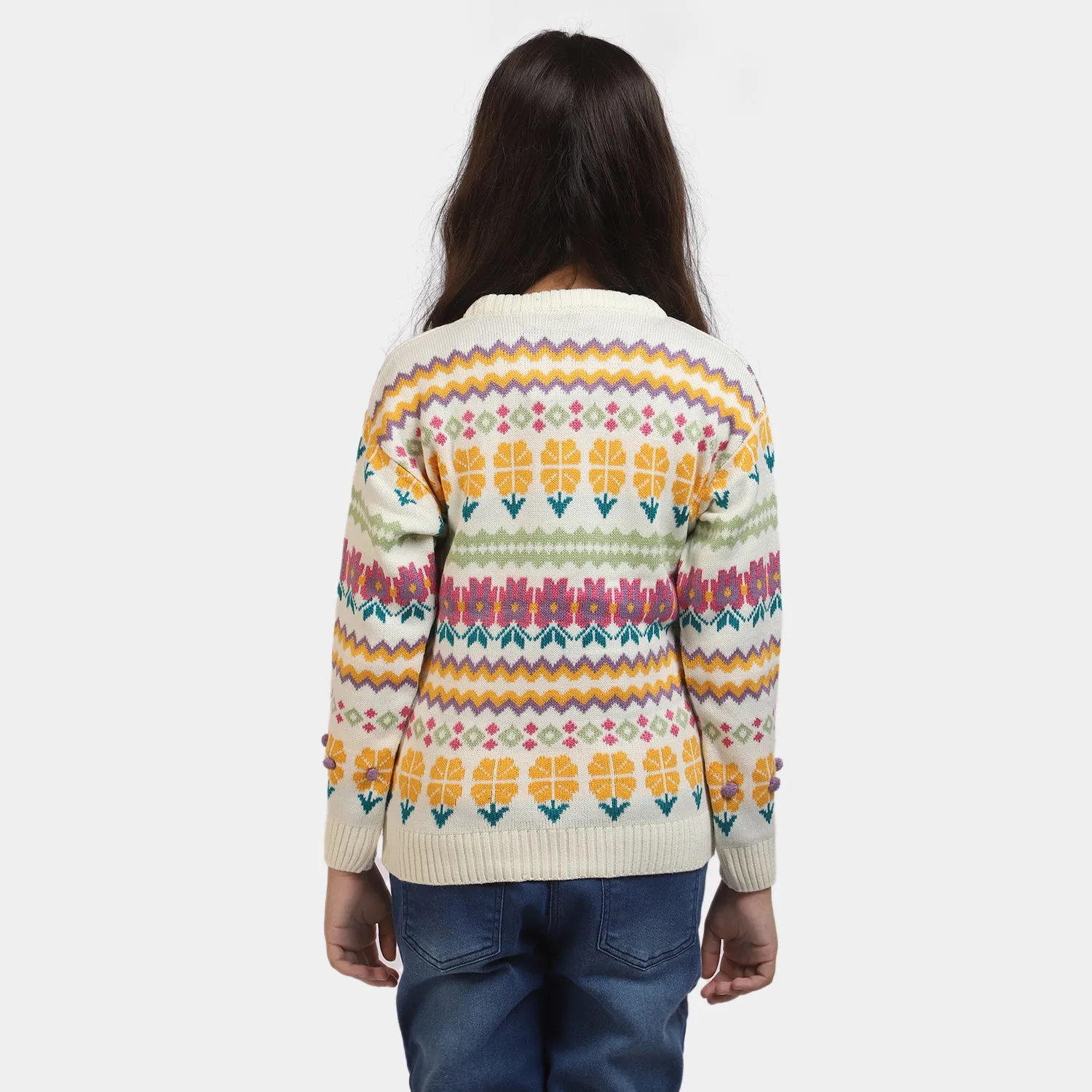 Girls Knitted Sweater -Multi