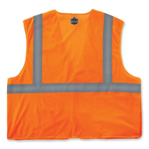 Glowear 8215ba-s Single Size Class 2 Economy Breakaway Mesh Vest, Polyester, Small, Orange, Ships In 1-3 Business Days