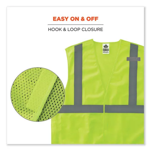 Glowear 8215ba-s Single Size Class 2 Economy Breakaway Mesh Vest, Polyester, X-large, Lime, Ships In 1-3 Business Days