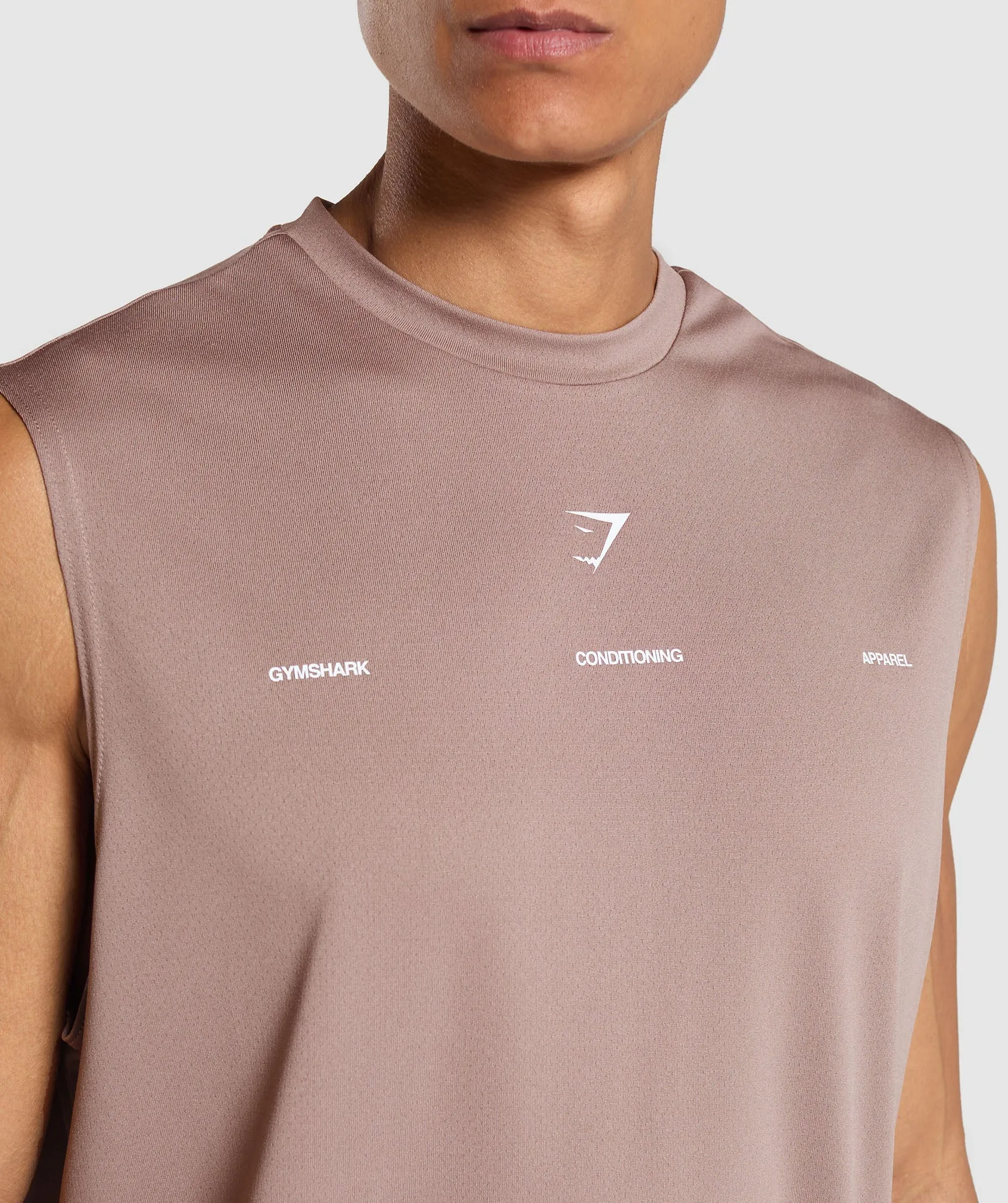 Gymshark Conditioning Apparel Cut Off Tank - Powder Mauve