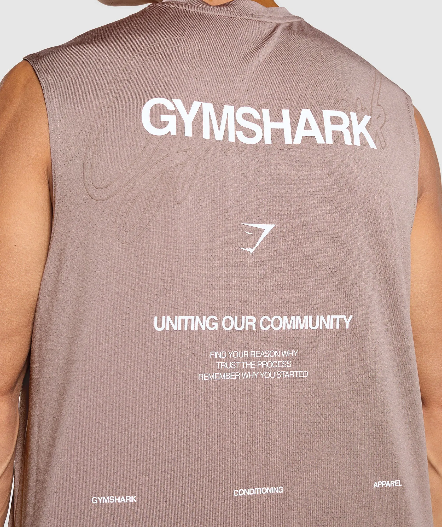 Gymshark Conditioning Apparel Cut Off Tank - Powder Mauve