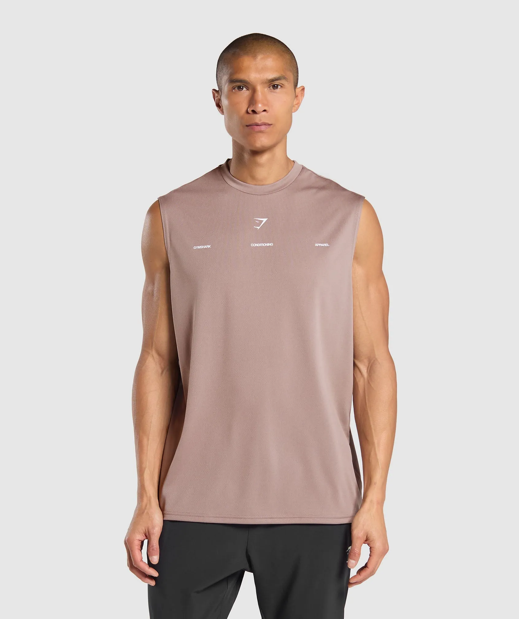 Gymshark Conditioning Apparel Cut Off Tank - Powder Mauve