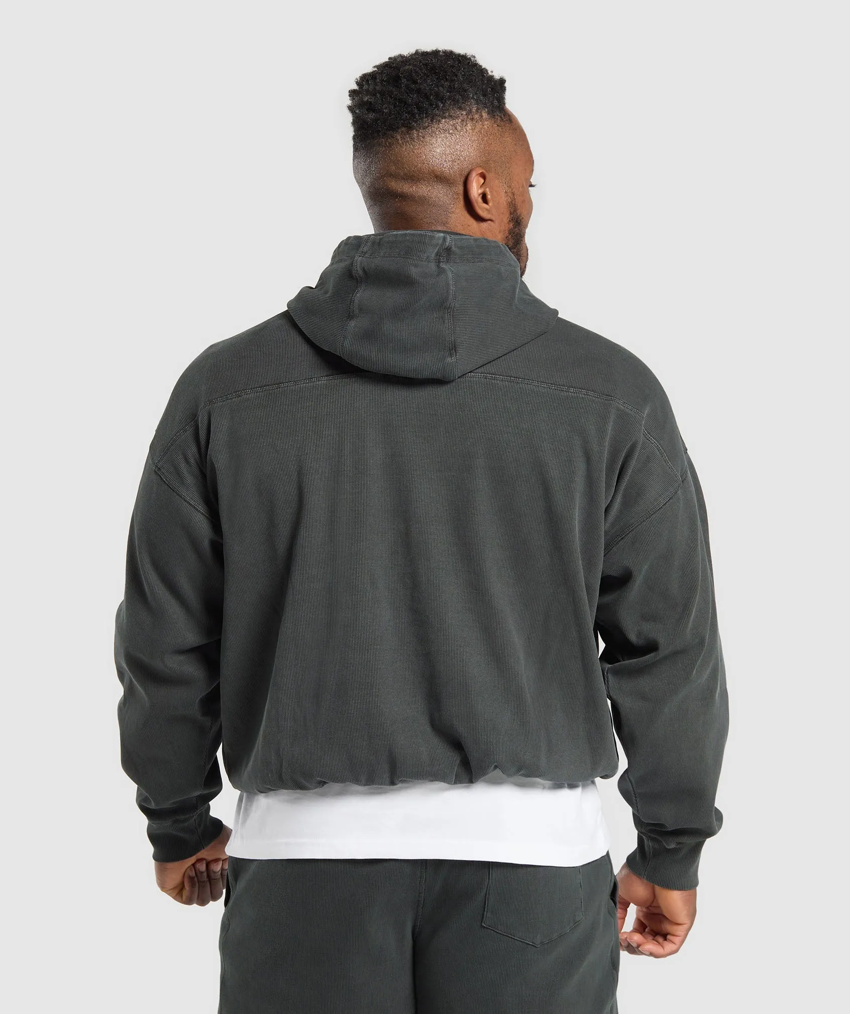 Gymshark Heavyweight Rib Hoodie - Asphalt Grey