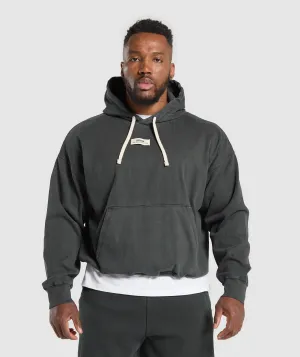 Gymshark Heavyweight Rib Hoodie - Asphalt Grey