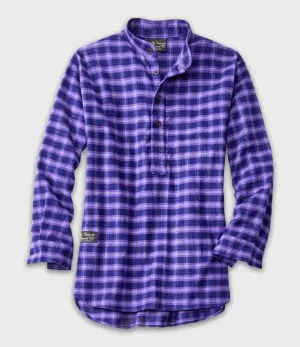 Henley Flannel Shirt - Purple Maze