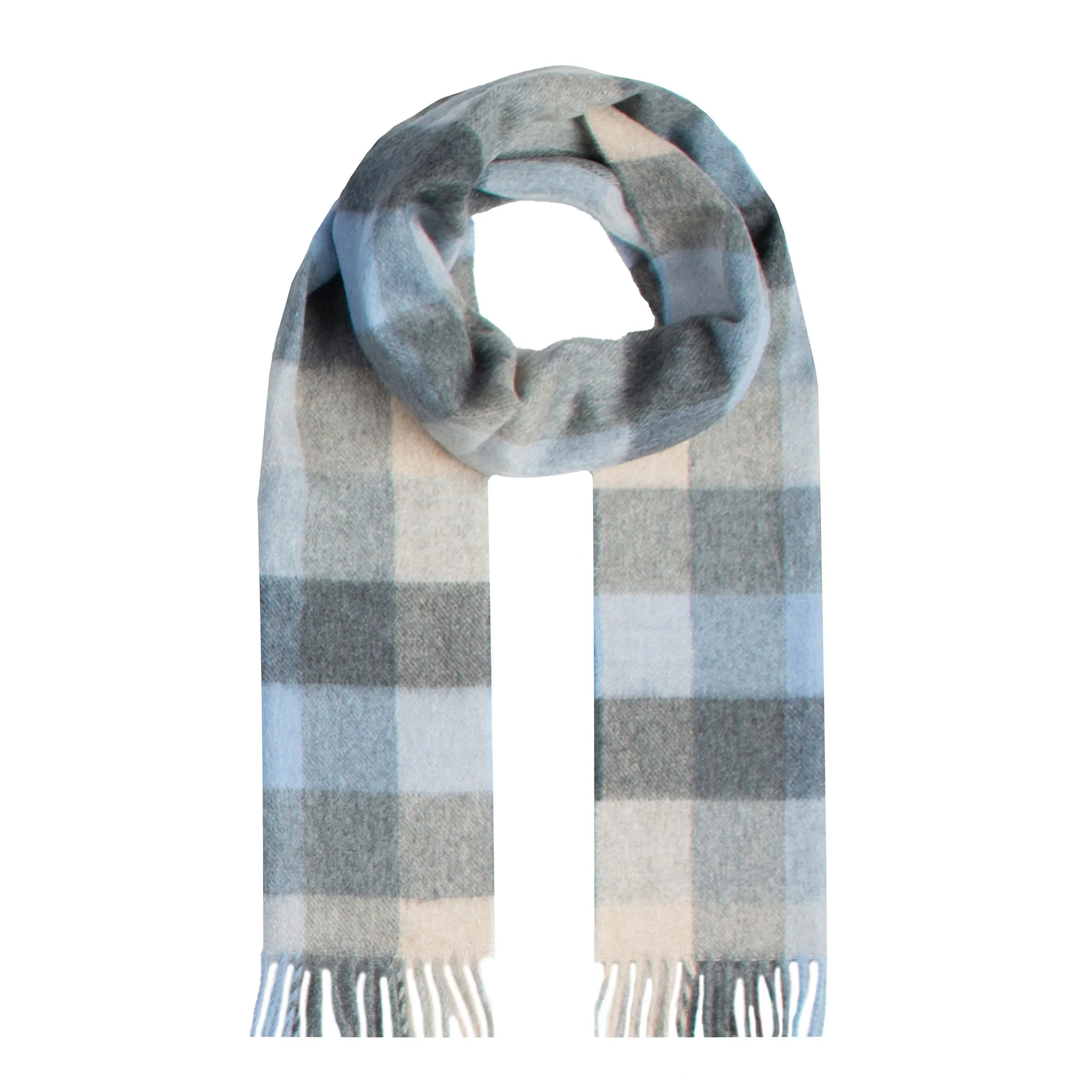 Heritage Bold Check Cashmere Scarf with Tassels and Gift Box