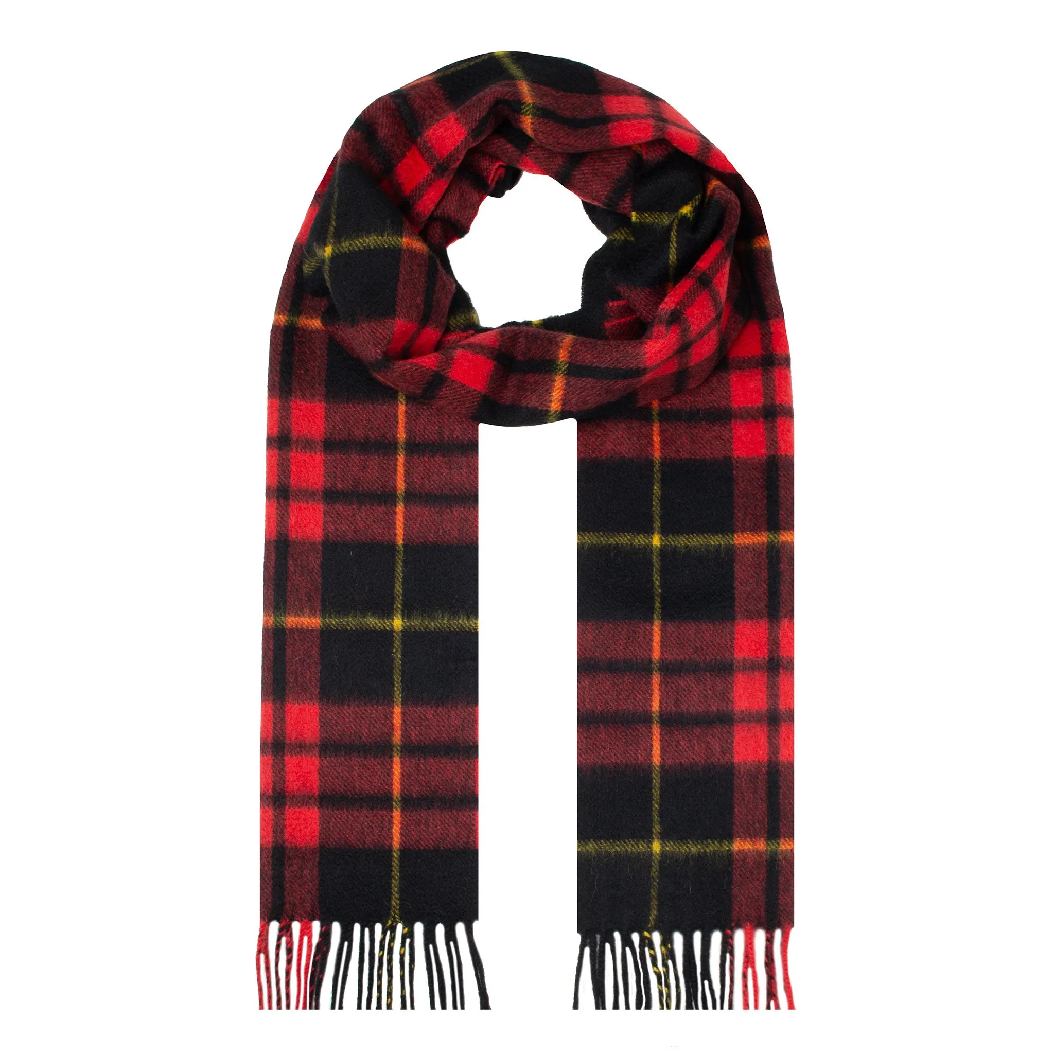 Heritage Bold Check Cashmere Scarf with Tassels and Gift Box