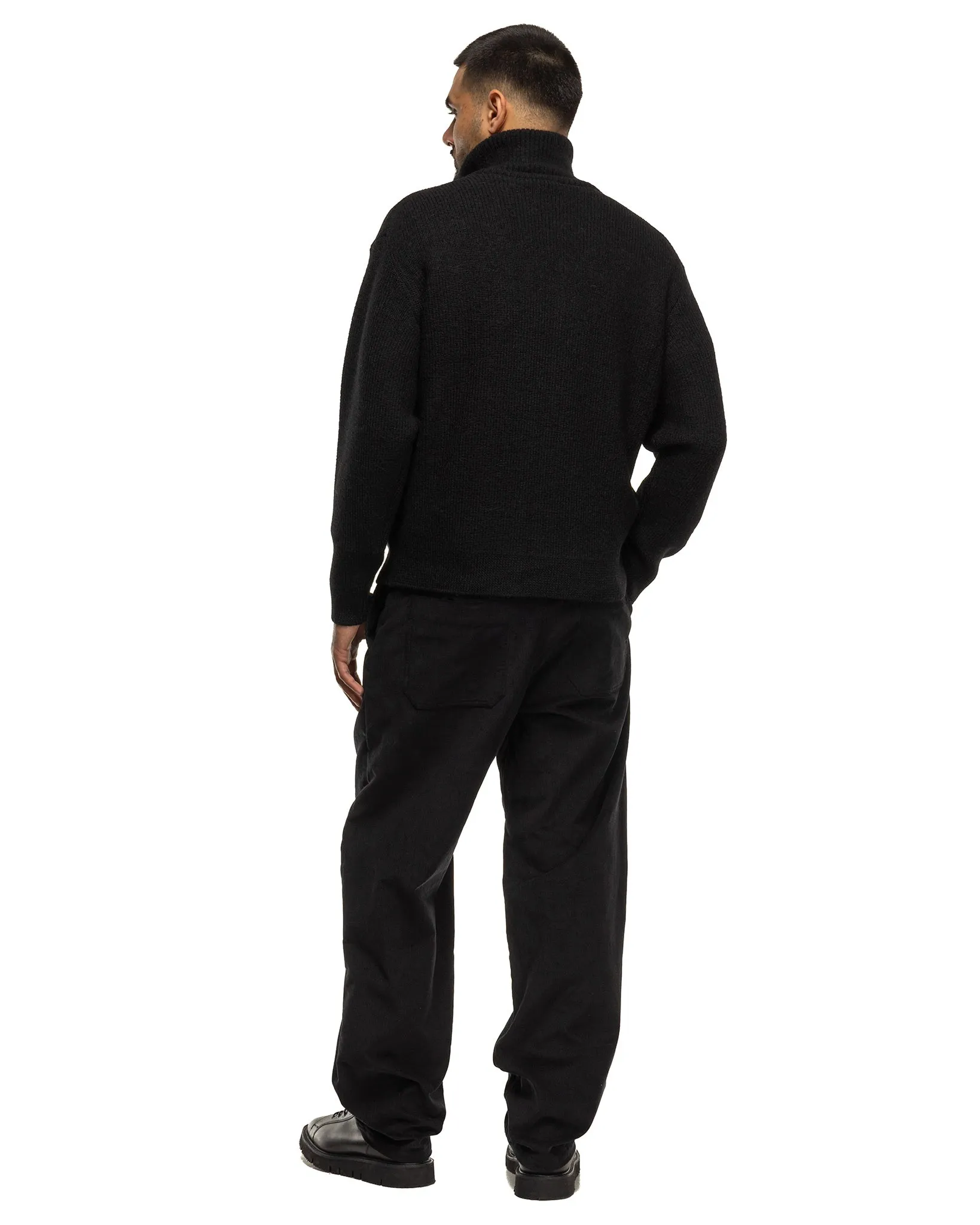 Highland Wool Alpaca Drivers Knit Black