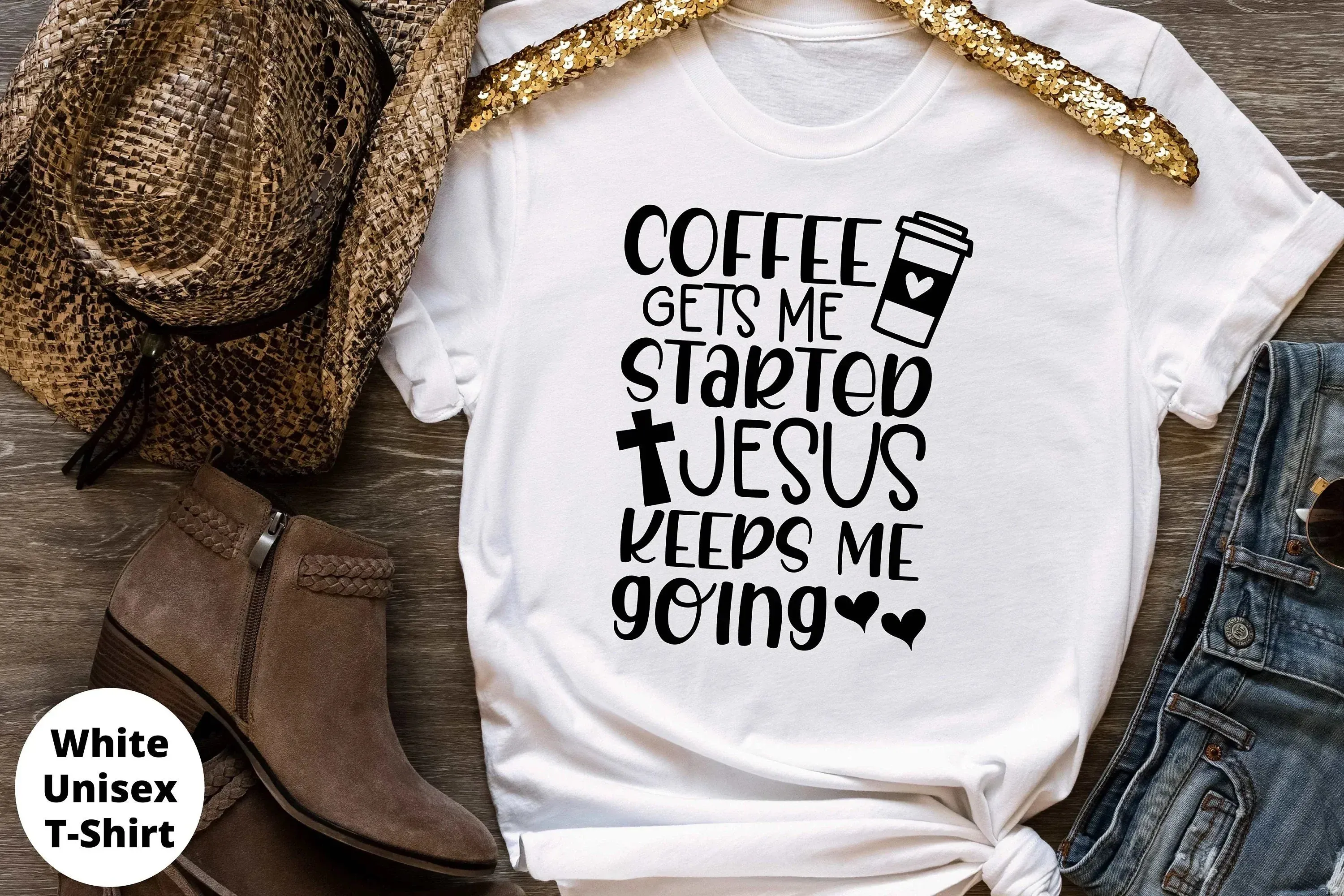 I love Coffee and Jesus, Christian Shirt