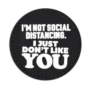 I'm Not Social Distancing Patch Black/White