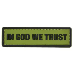 In God We Trust Patch Green