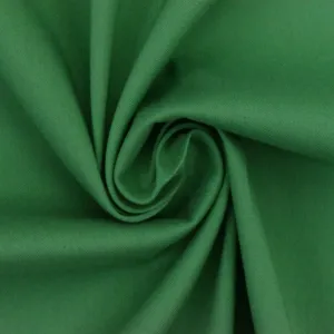 Kelly Green Solid Stretch Cotton Blend Broadcloth Woven Fabric