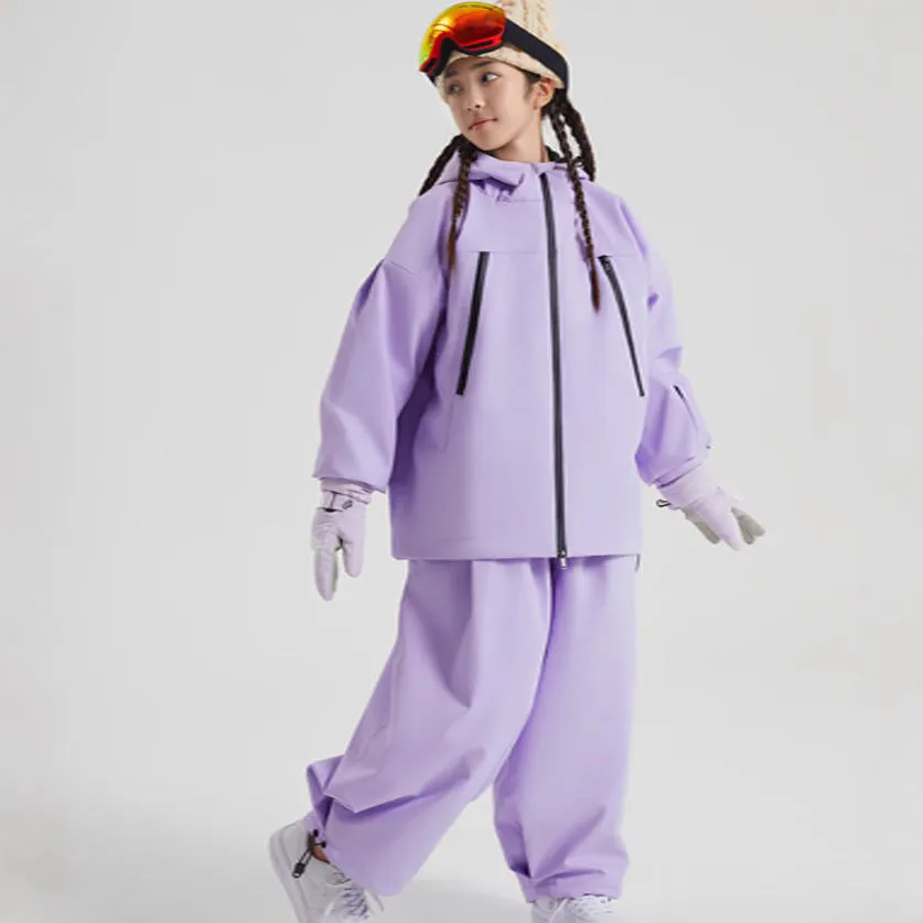 Kids Rabbit Ears Hooded Snow Suits