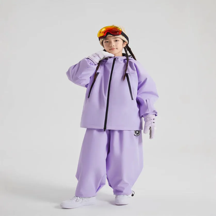 Kids Rabbit Ears Hooded Snow Suits