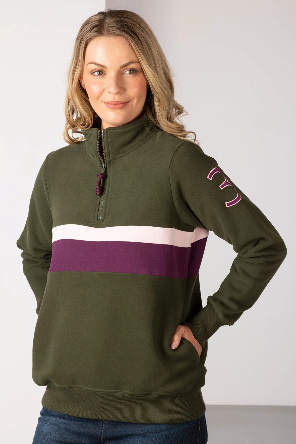 Ladies Stripe Sweatshirt - Bramham