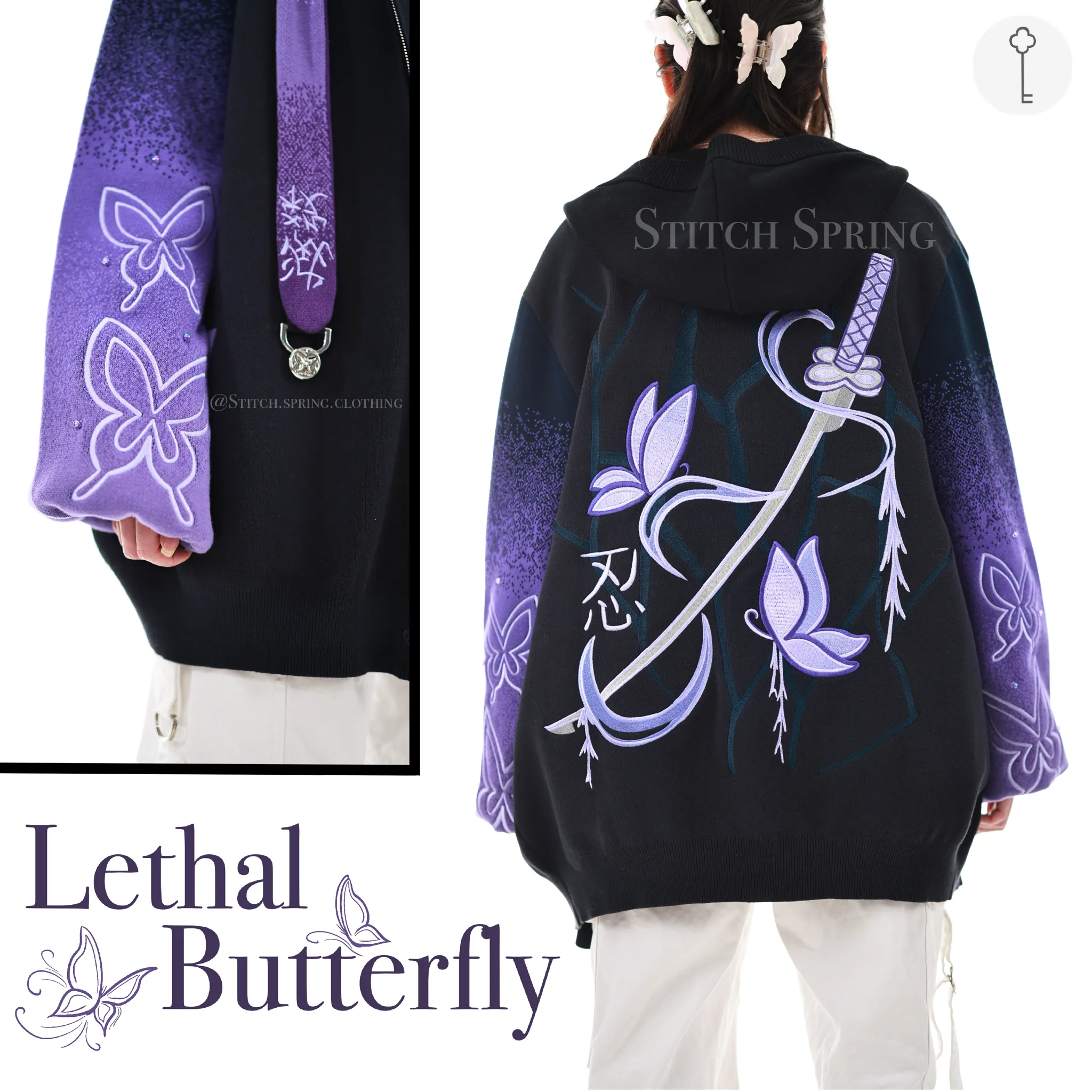 Lethal Butterfly Zipper Hoodie Preoder