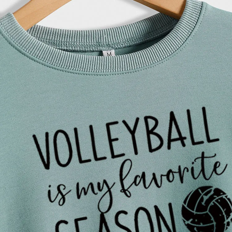 LETTERS FASHION WOMEN'S VOLLEYBALL Is My Round Neck Autumn Winter Underlay Long Sleeve Loose Sweater