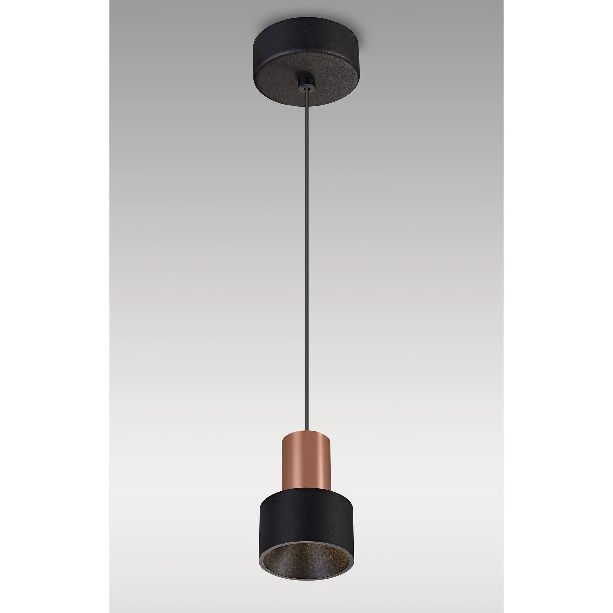 Mantra M8467 Gruissan LED Cylinder Pendant Matt Black/Matt Gold