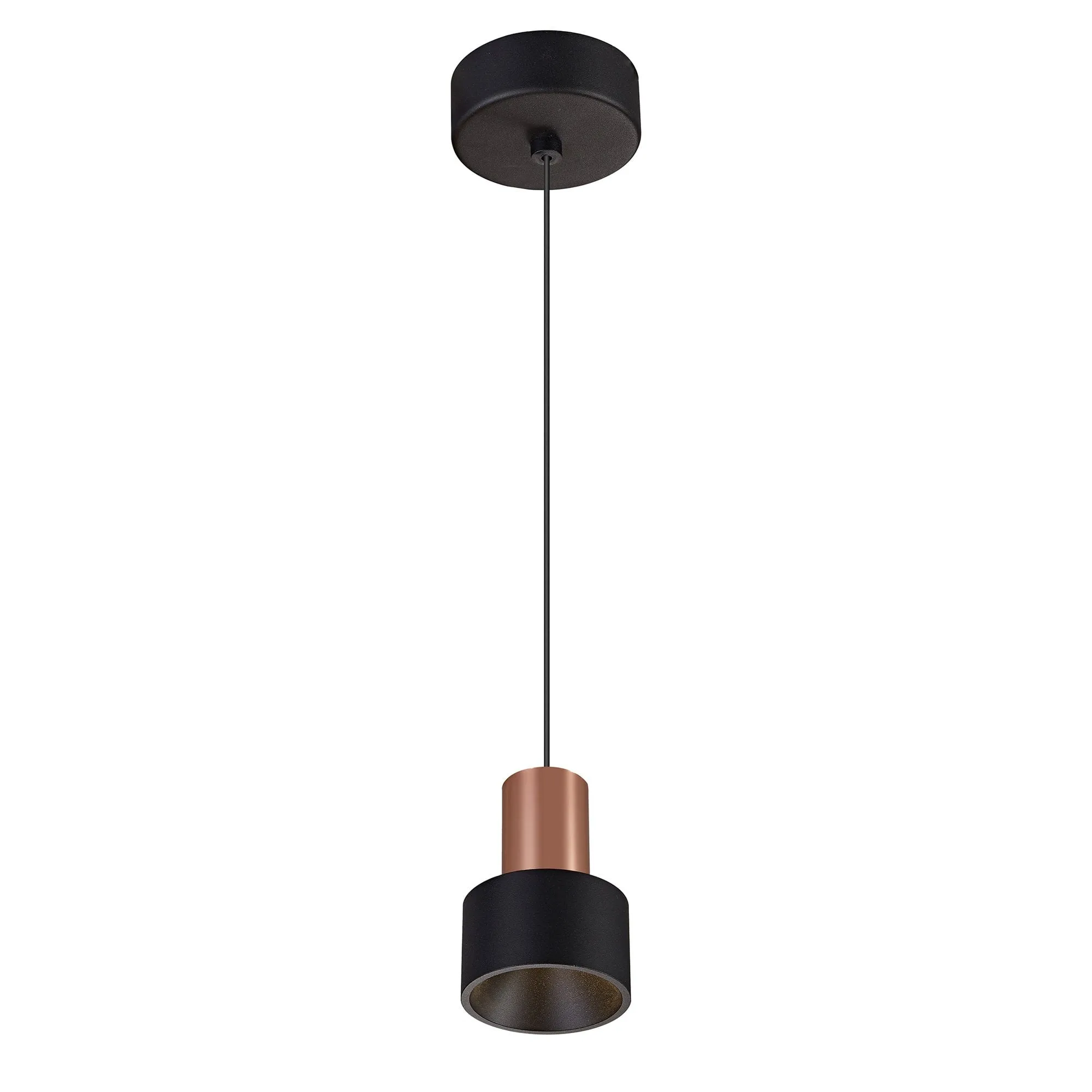 Mantra M8467 Gruissan LED Cylinder Pendant Matt Black/Matt Gold