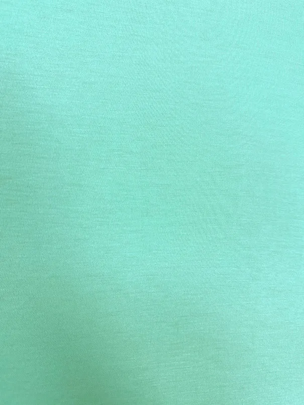 Mint Green Solid Rayon Spandex Jersey Knit Fabric