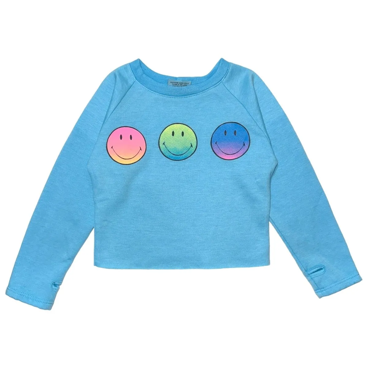 NEON SMILEY FACE SWEATSHIRT