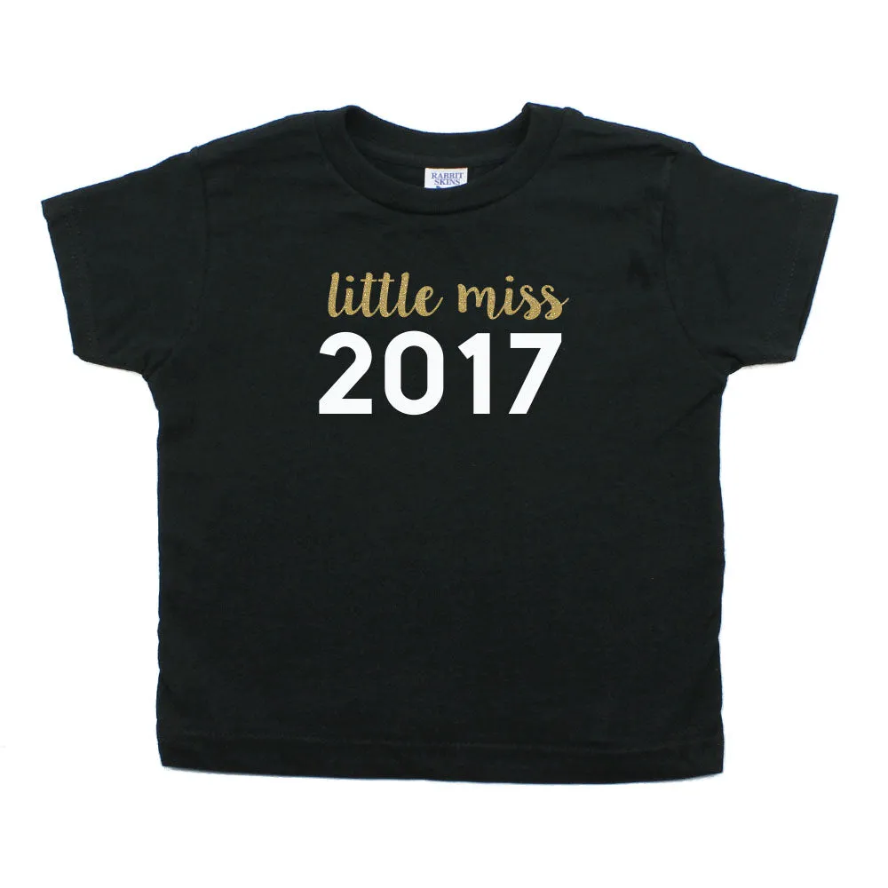 New Years Little Miss 2017 100% Cotton Toddler T-Shirt