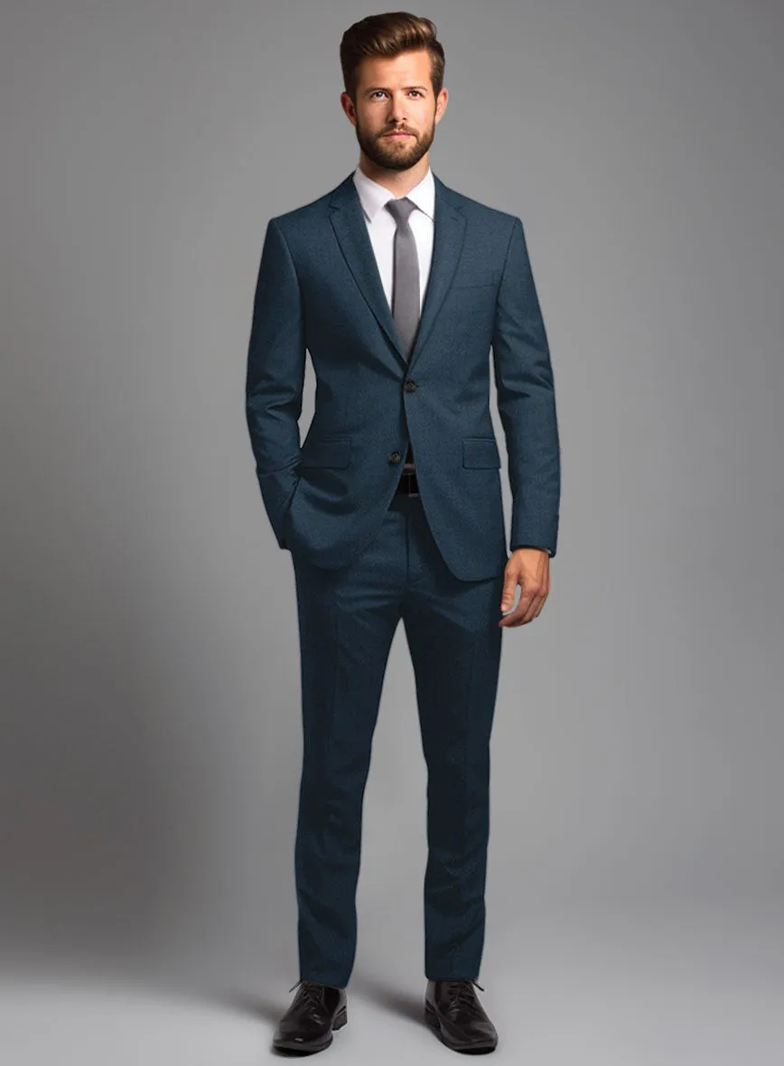 Reda Flexo Teal Blue Wool Suit