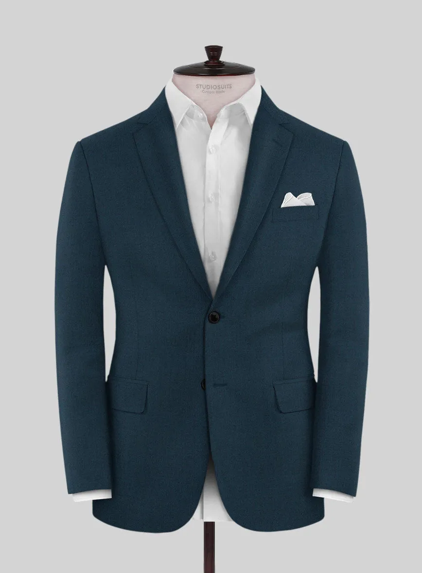 Reda Flexo Teal Blue Wool Suit