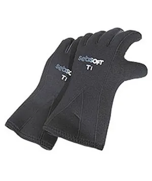 SeaSoft 3mm TI Titanium Dina Hide Gloves for Scuba Diving